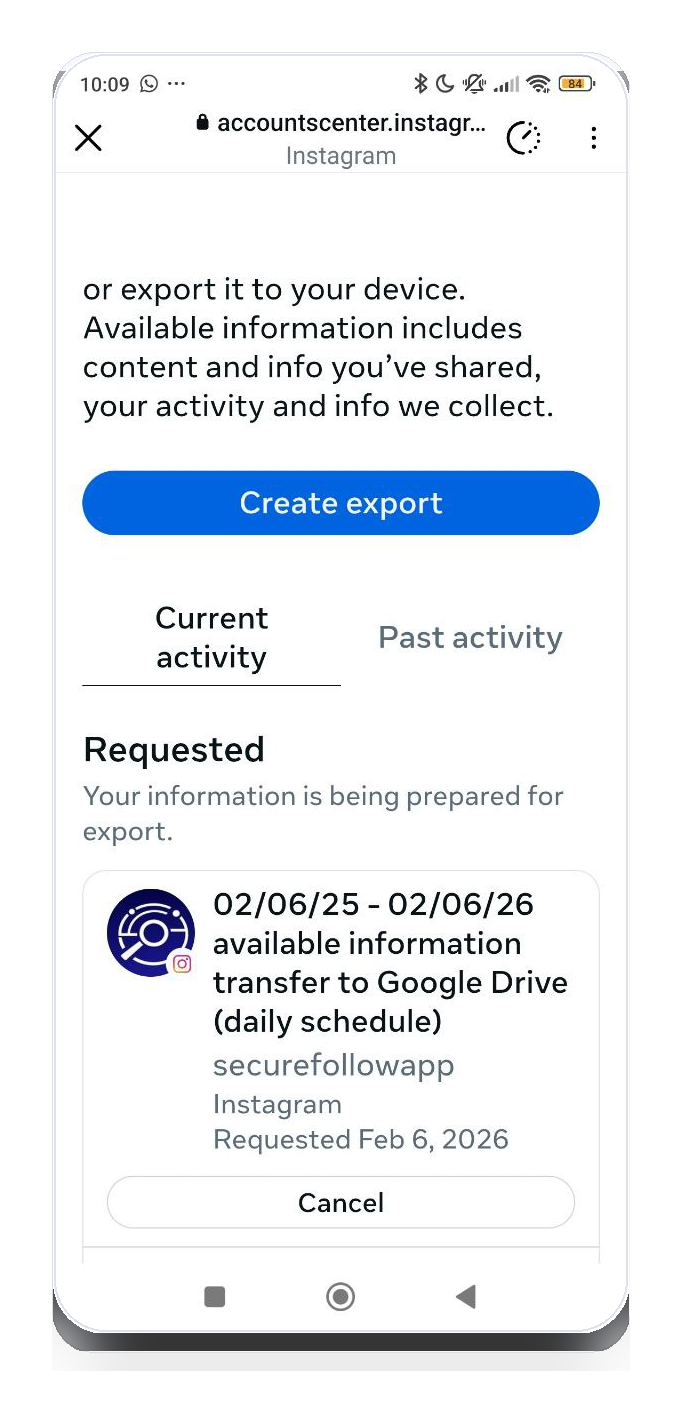 Requested schedule status